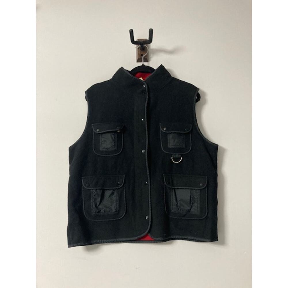 JONES NEW YORK SPORT Black Vest Solid Fleece Size M
